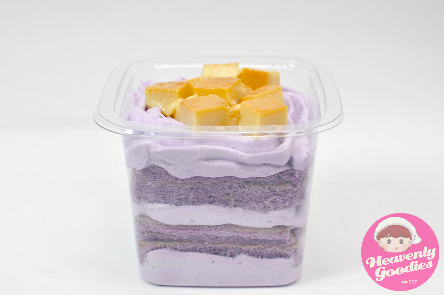 Ube Con Leche Cube Cake