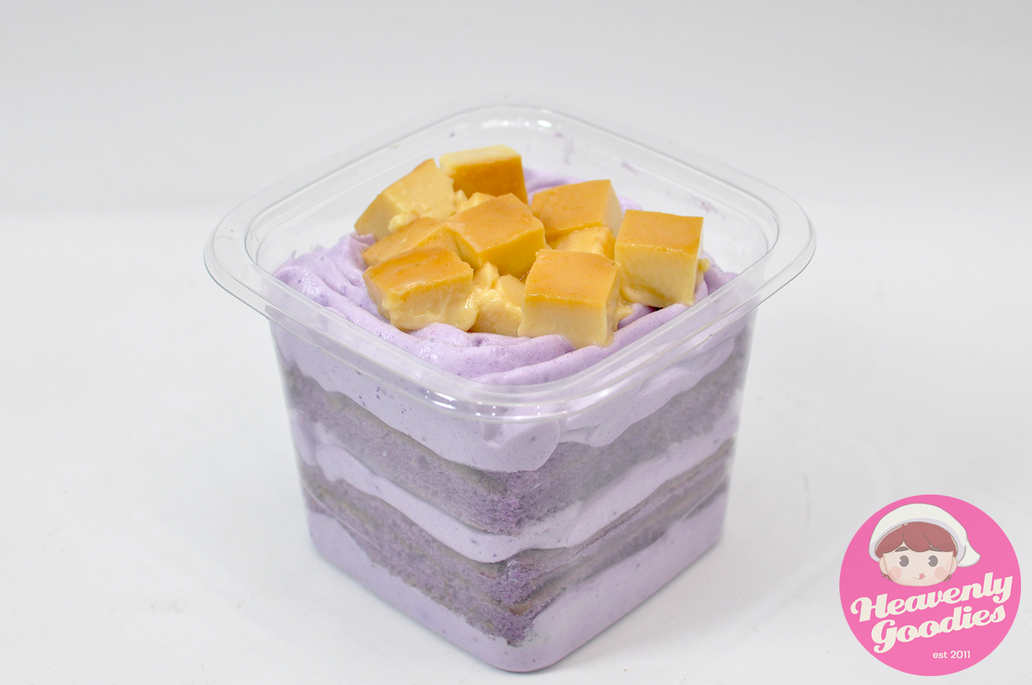 Ube Con Leche Cube Cake