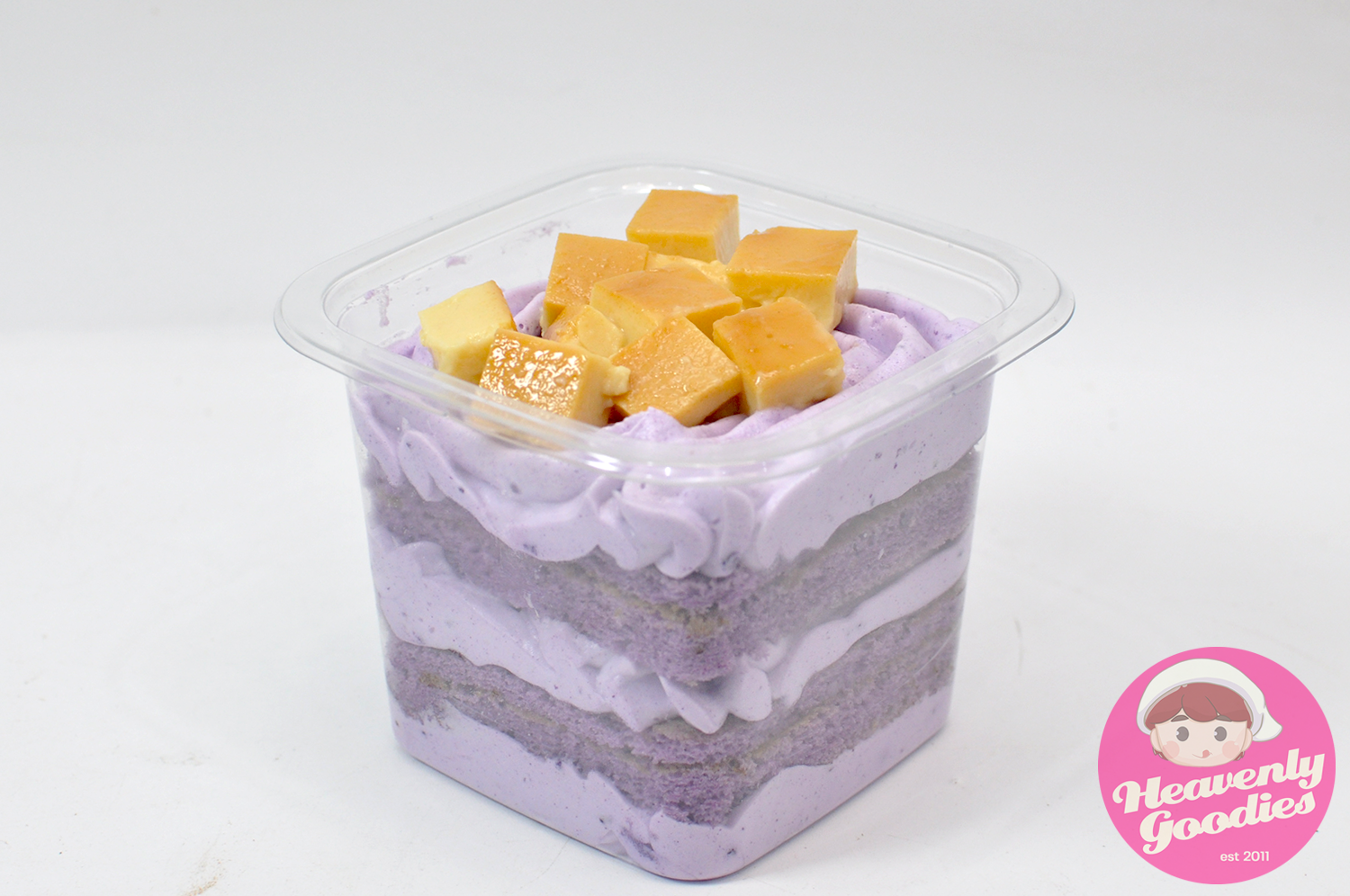Ube Con Leche Cube Cake
